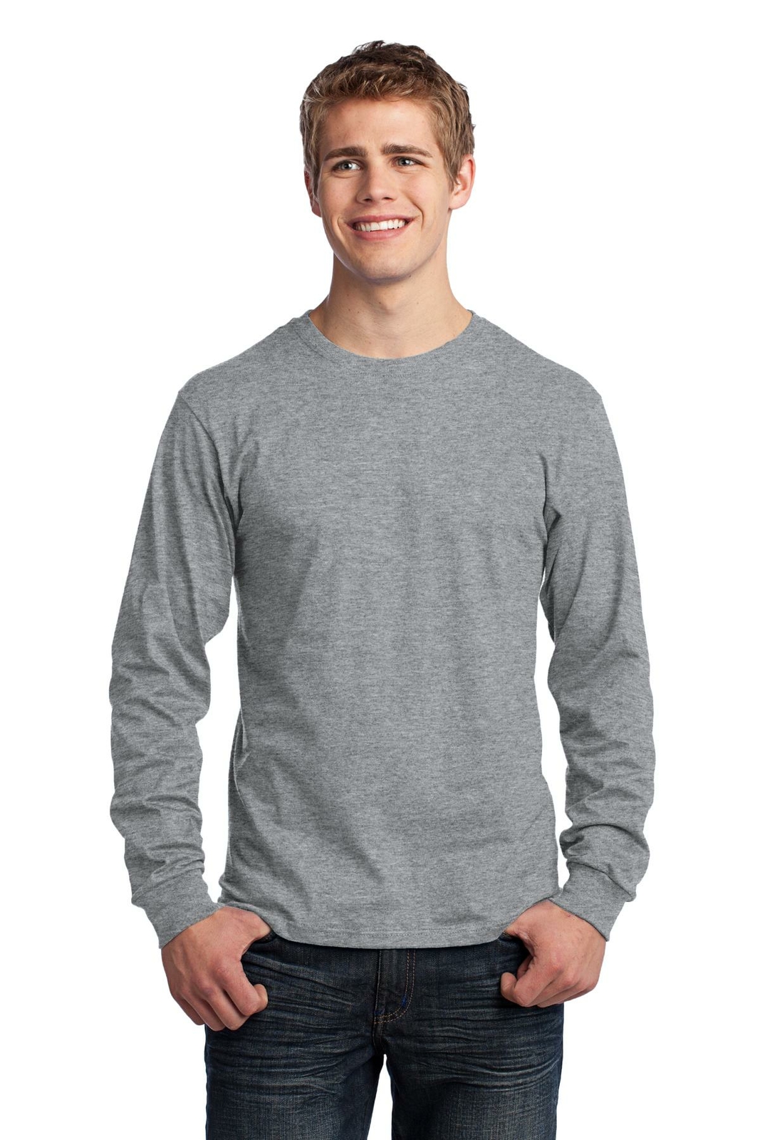 Port & Company PC54LS Mens Long Sleeve Core Cotton Crew Neck T-Shirt gallery