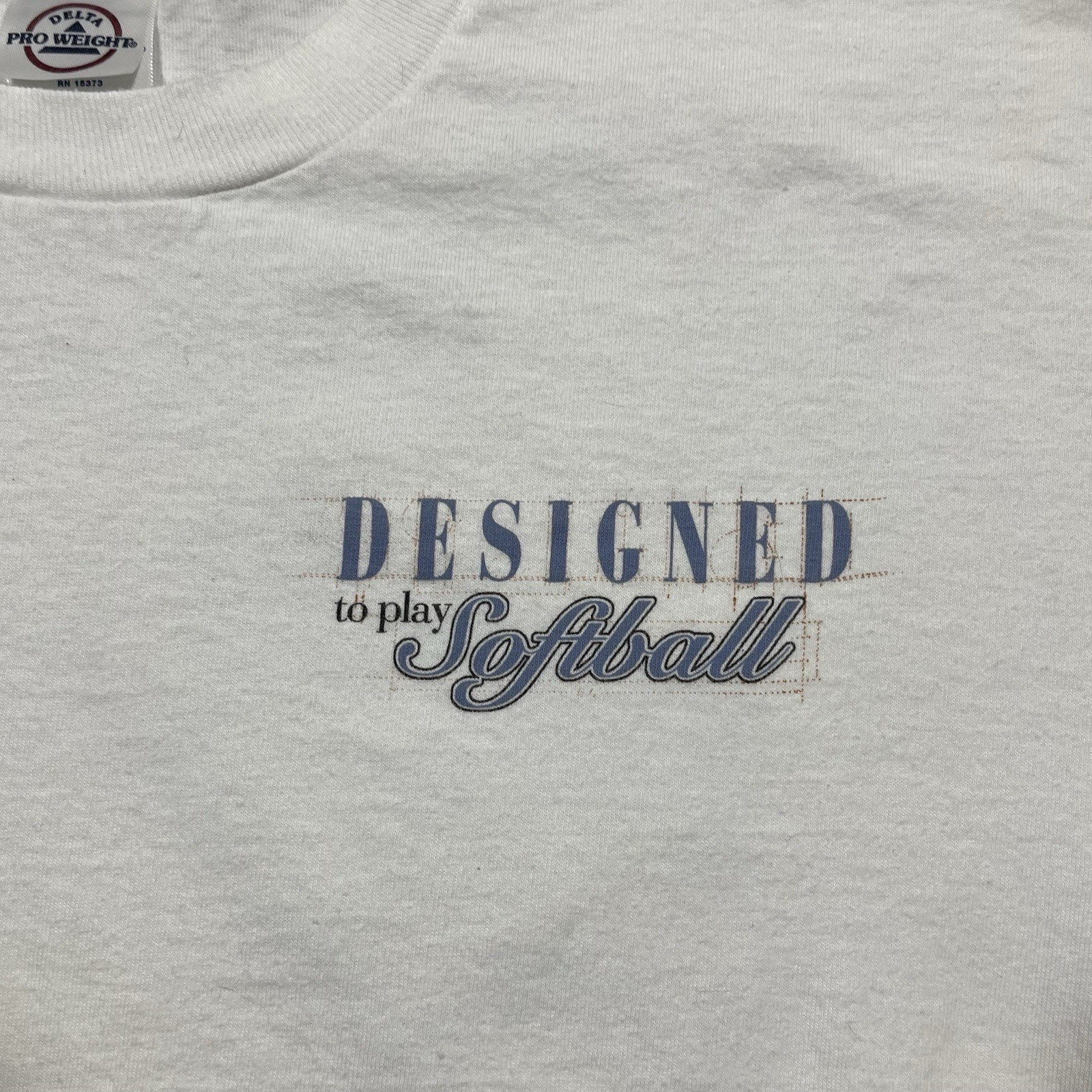 VTG 90s Delta Pro Weight L Softball Graphic T-Shirt gallery