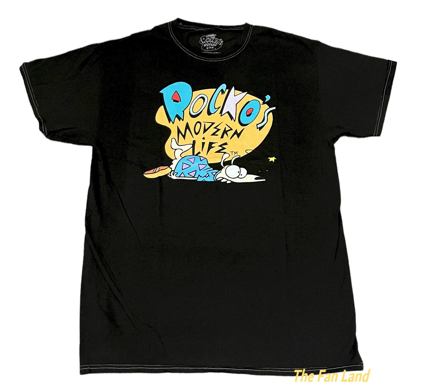 New Nickelodeon Rocko's Modern Family Black Vintage Mens Classic T-Shirt gallery