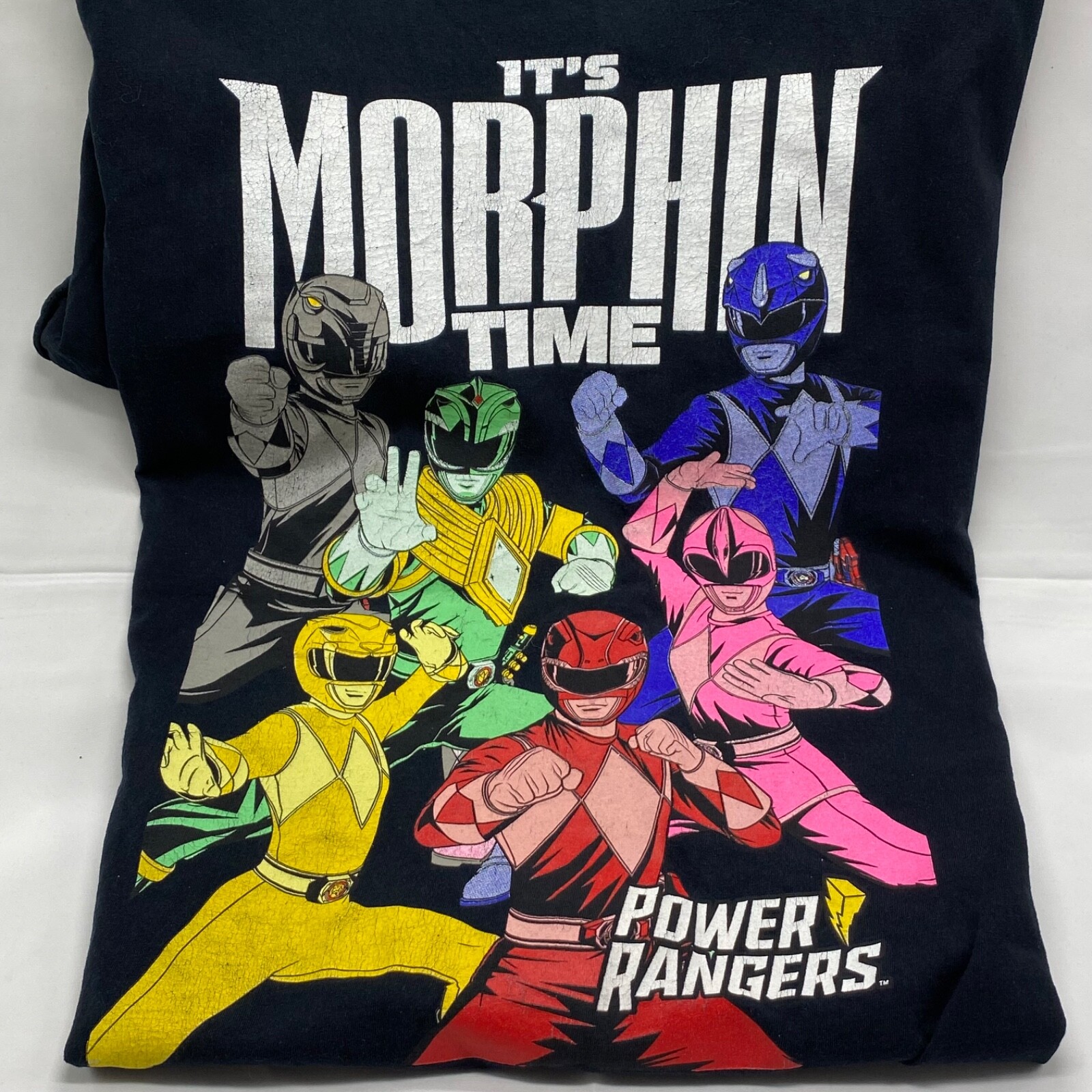 Mighty Morphin Power Rangers Graphic Print T shirt Size 2XL gallery