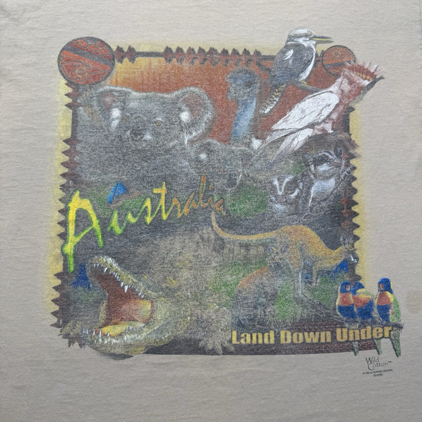Vintage 90s Australian Wildlife Land Down Under Koala Cleveland Zoo Shirt Large gallery