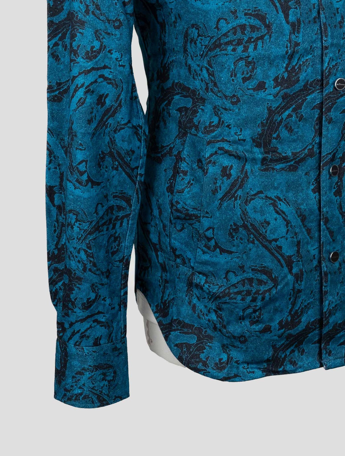 NEW KITON BLUE COTTON SHIRT MARIANO EU 56 - US 46 - 2XL KME47 gallery