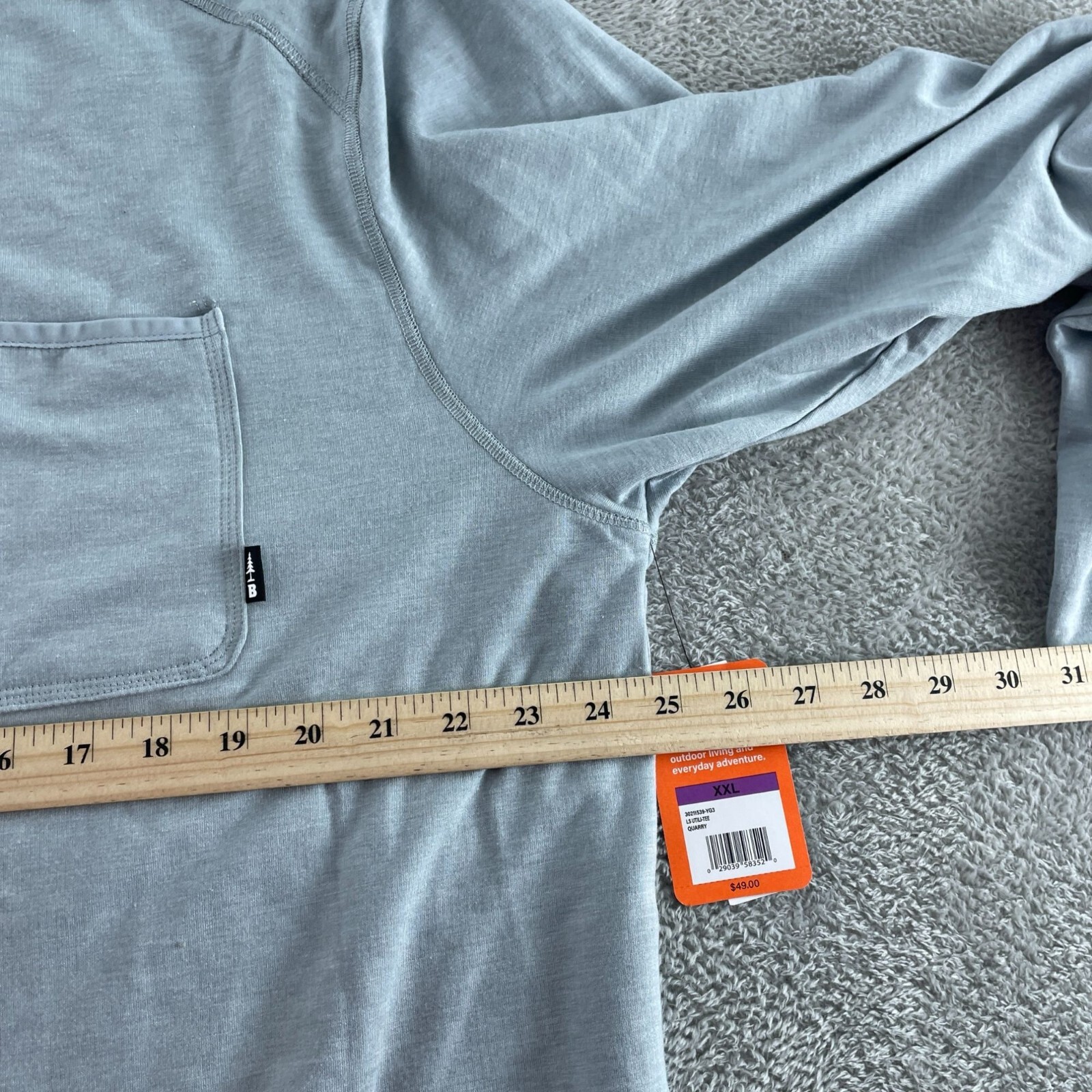 Bass Outdoor Quarry Long-Sleeve Pocket Tee XXL Polyester/Spandex Blend NWT 2770 gallery