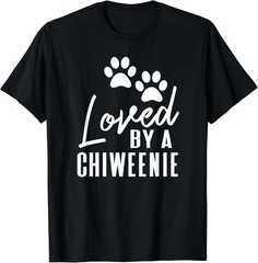 Loved By A Chiweenie Gift for Dog Mom or Dad T-Shirt