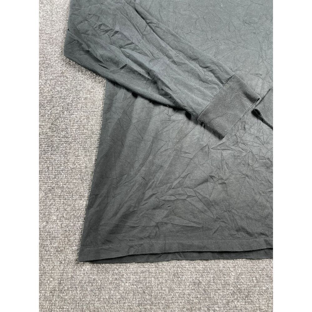 Men's Black Full Sleeve V-Neck Ribbed Cuff Pull Over Casual T-Shirt Size XL gallery