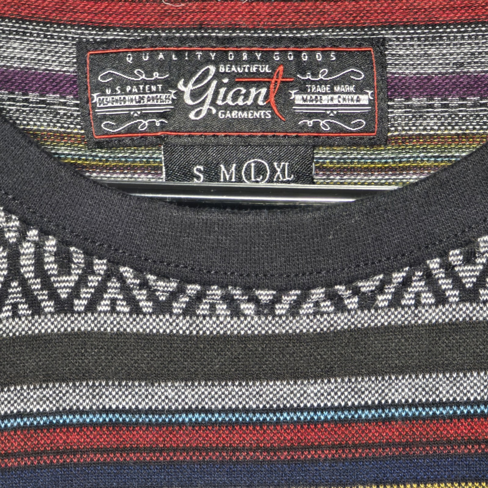 Beautiful Giant Multi color stripes Large retro gallery