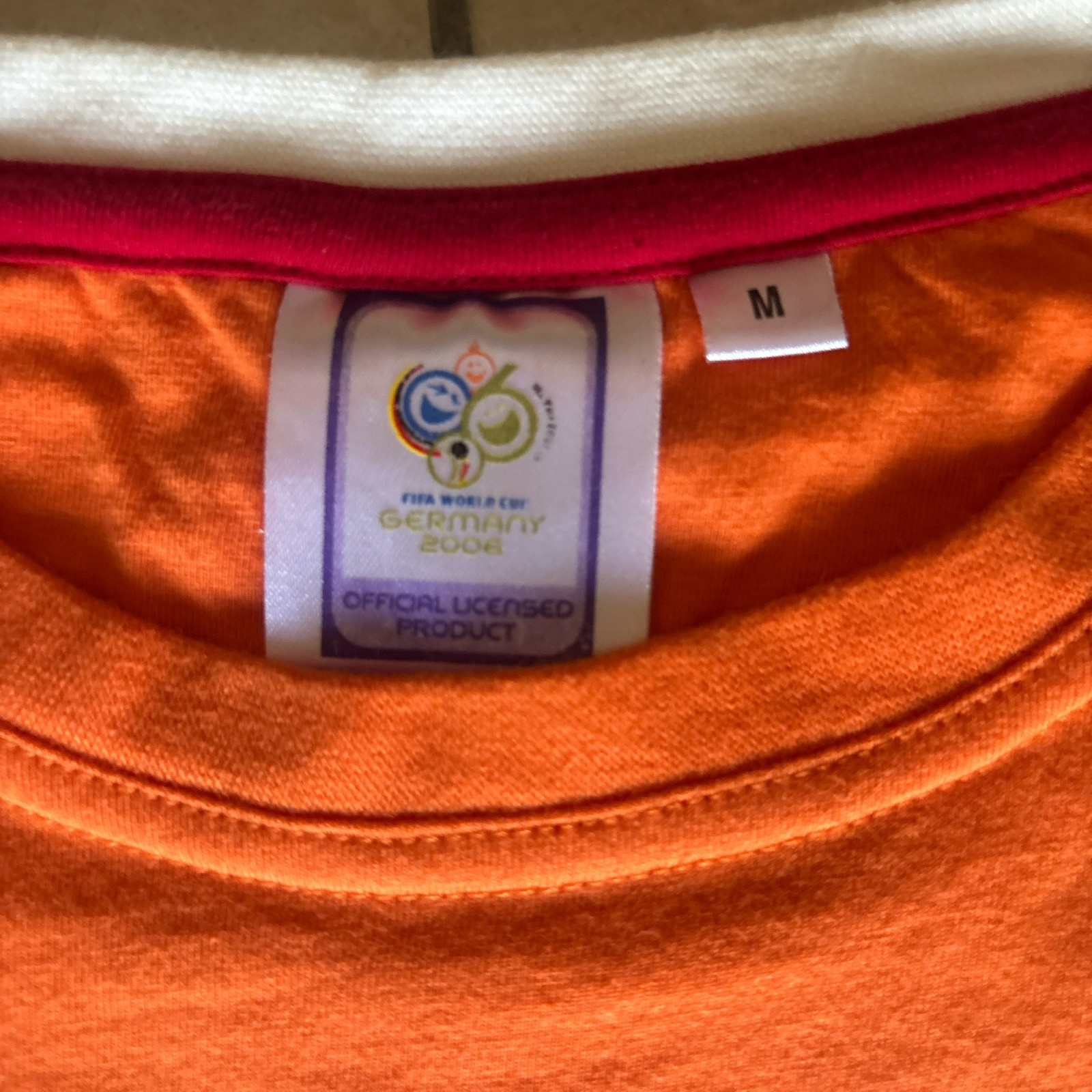 FIFA World Cup Germany 2006 Mens M orange Graphic T-Shirt Official Merch gallery