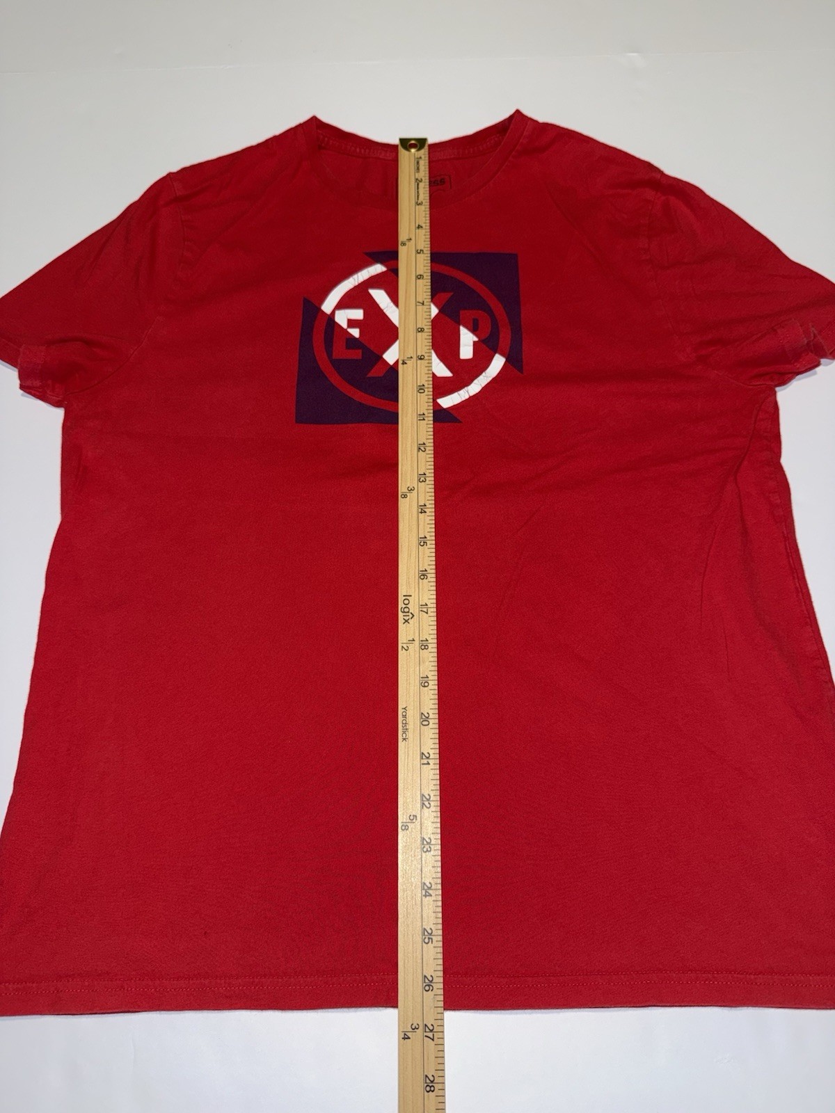 Express Men's Graphic Logo T-Shirt Red Cotton Short Sleeve Size Large gallery