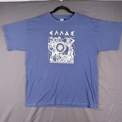 B&C Collection Exact 150 Men’s Blue Heracles Greek Mythology Cotton Tee 2XL