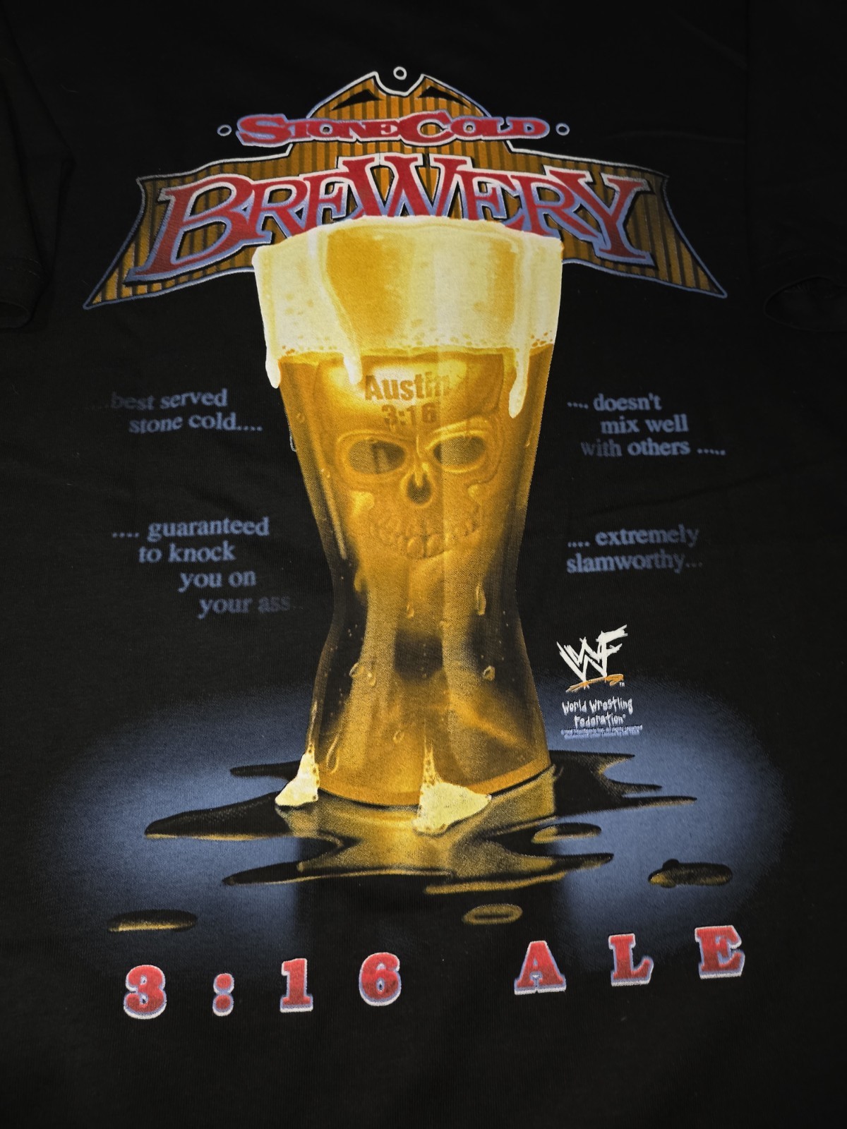 Vintage 1998 WWF Stone Cold Steve Austin Brewery 3:16 Ale T-Shirt L Tultex gallery
