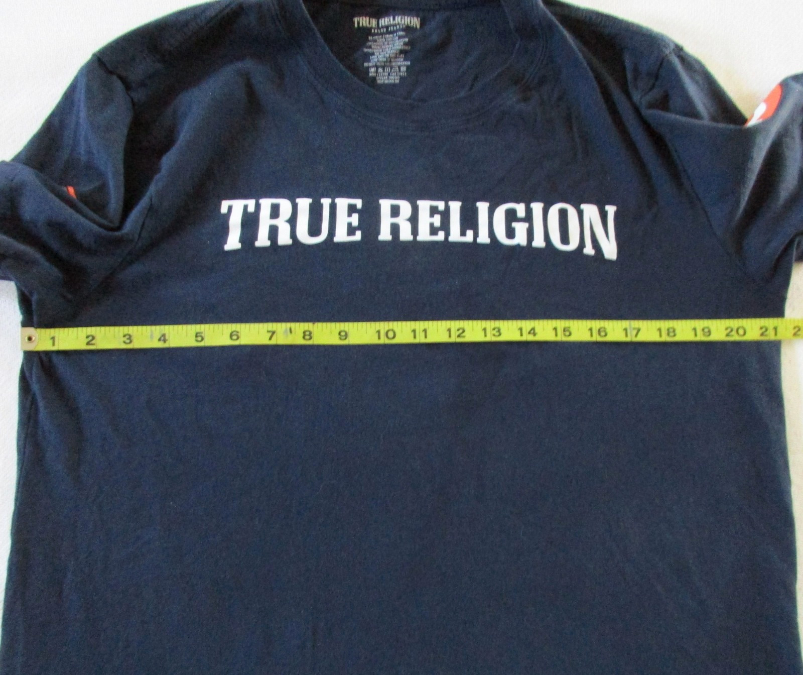 True Religion T Shirt Men's XL Extra Large Stitched Patches Preppy Smart Casual gallery