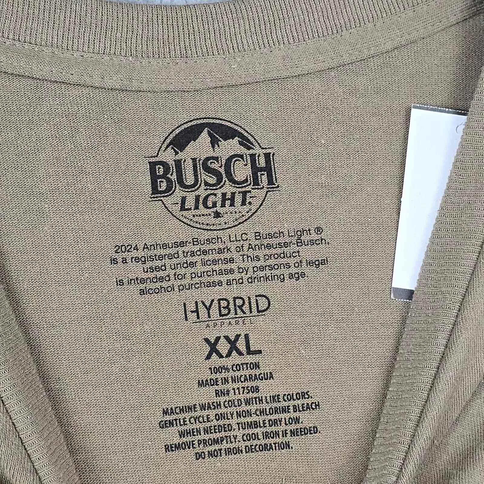 Busch Light Beer Shirt Mens 2XL XXL Brown Brew Hunting Casual Outdoor Logo NWT gallery