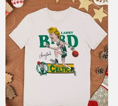 Larry Bird Vintage 1980s Boston Black Men S-2345XL T-shirt