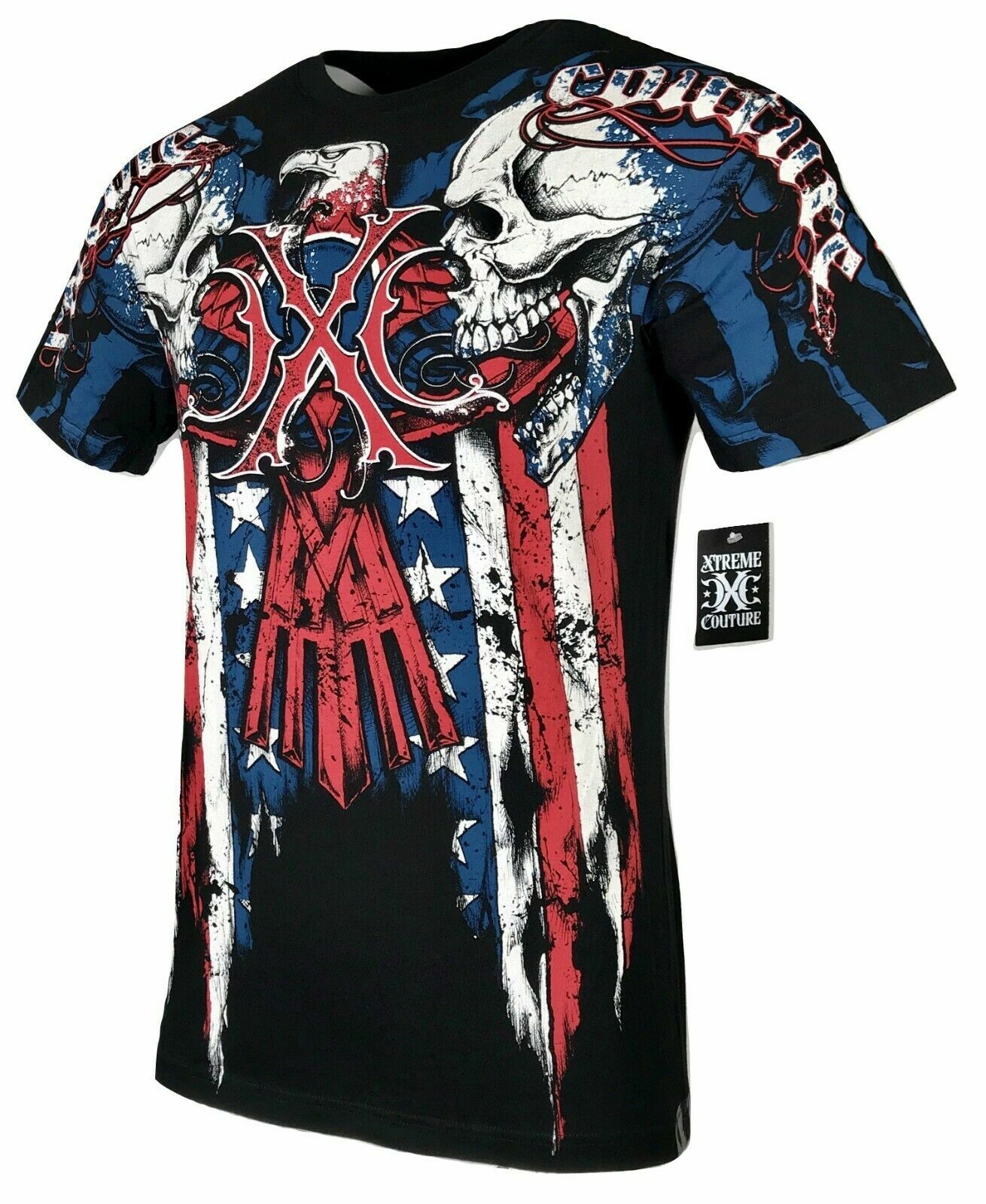 Xtreme Couture Affliction Men's T-Shirt COUTURE PATRIOT Black Biker S-5XL gallery