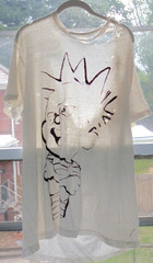 Thrashed Sheer 90s White Men 2XL T-Shirt Hand Drawn Graphic Single Stitch Ripped