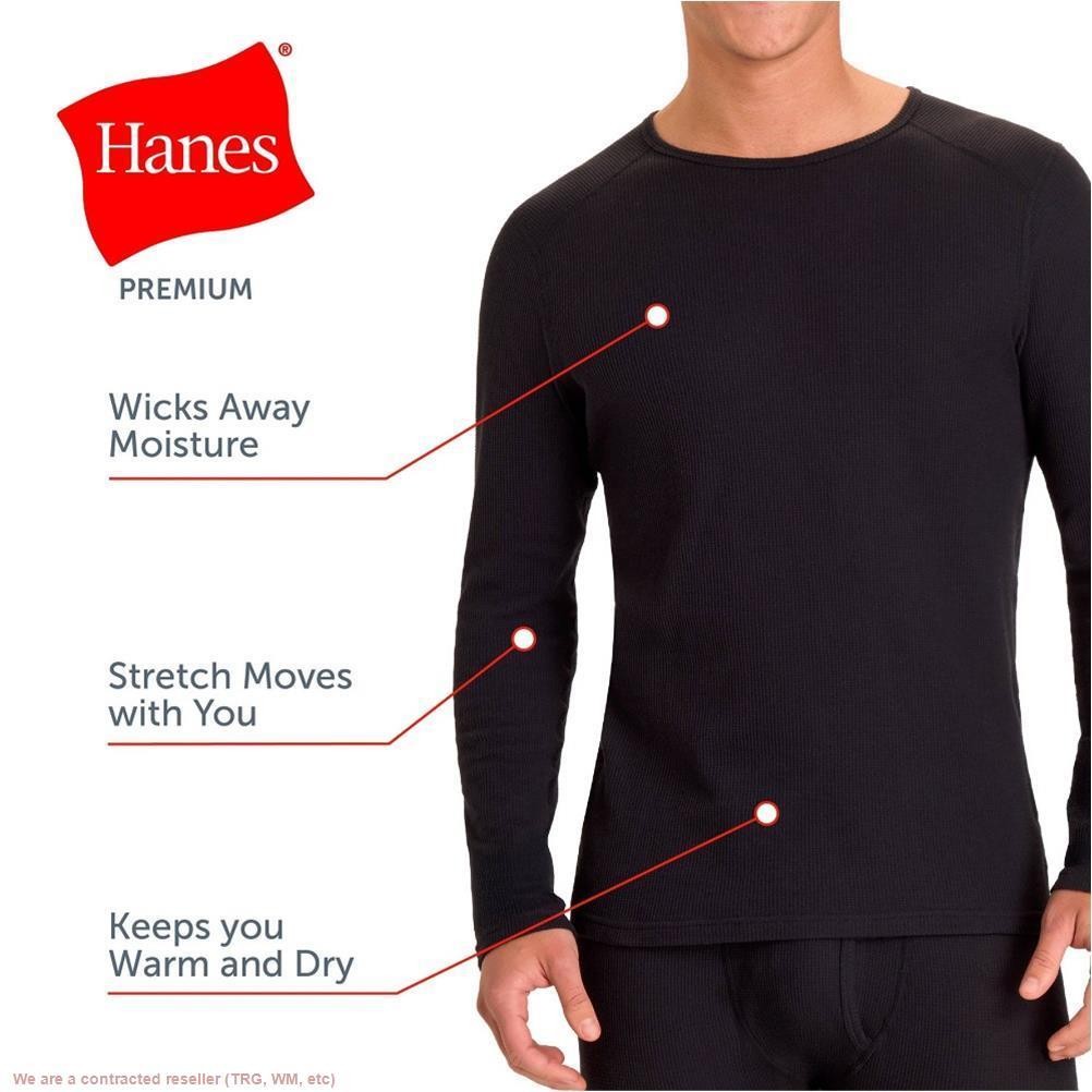 Hanes Men's Thermal Long Sleeve Waffle Knit Shirt - Oatmeal L *SEE DEAL!!!* gallery