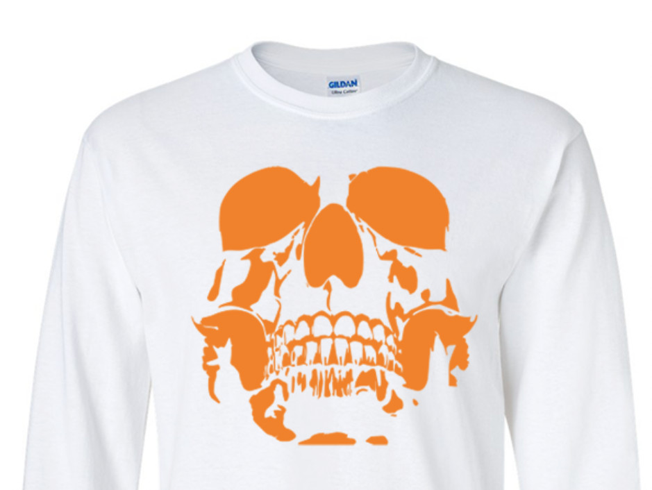 Skull Halloween Long Sleeve Graphic Tee Unisex Apparel Custom Holiday Design gallery