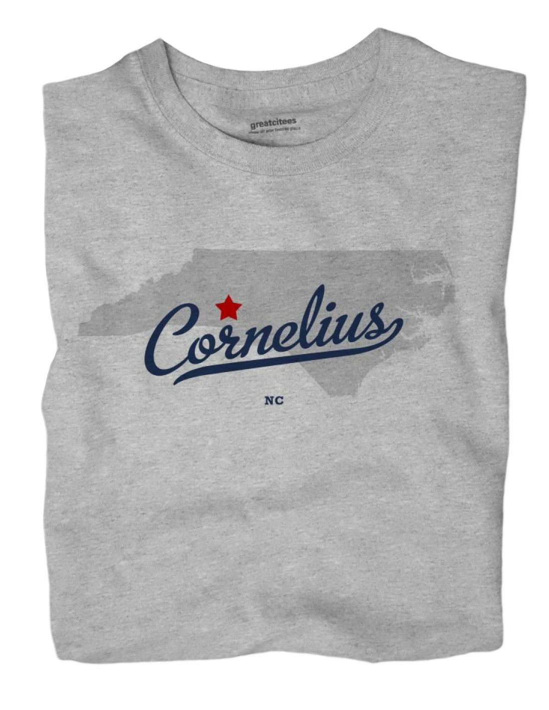 Cornelius North Carolina NC T-Shirt MAP