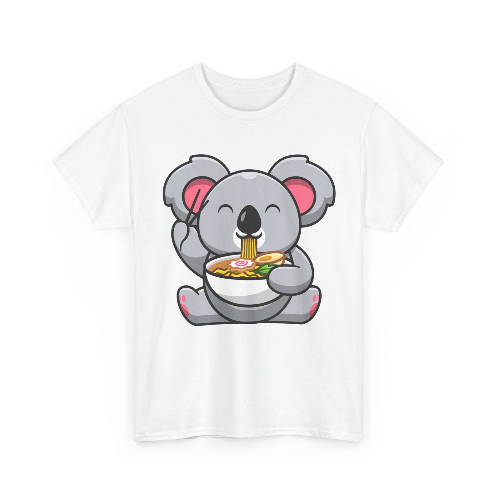 Koala Kawaii T-Shirt, Koala Eating Ramen Koala Animals Lovers Funny Shirt