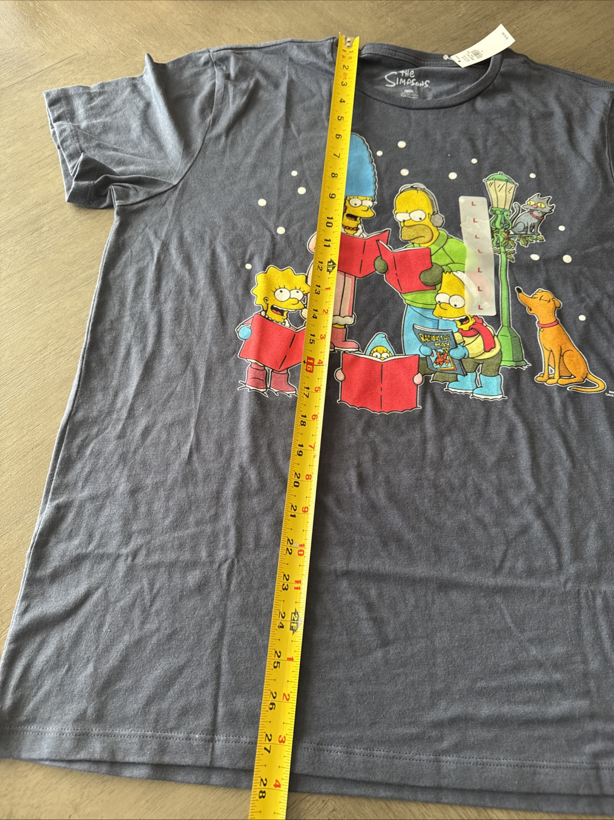 The Simpsons ~Christmas Carols T-shirt Adult Large Navy Blue NWT gallery