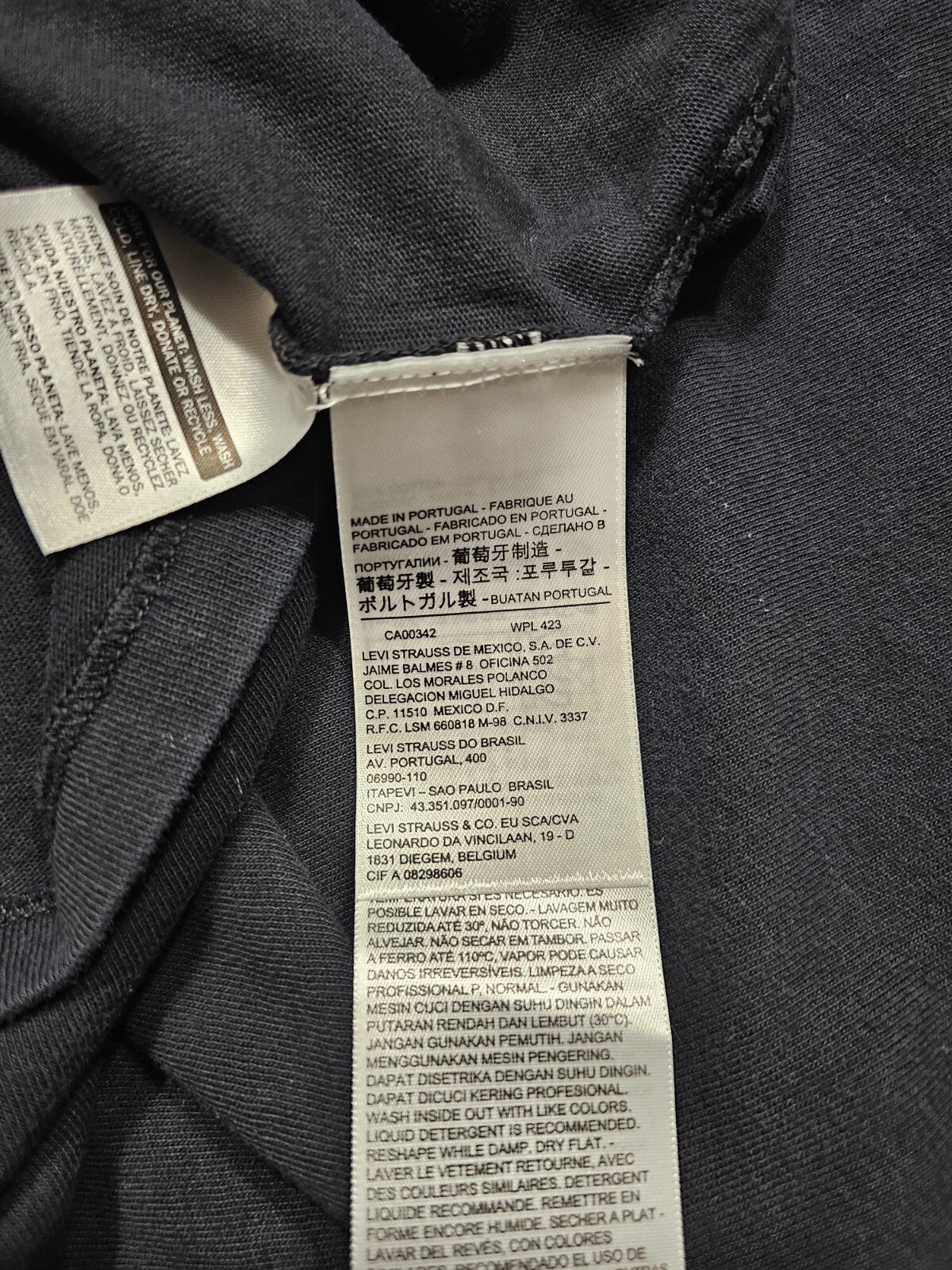 NWT LVC Levi's Vintage Clothing 1950s Sportswear Tee Black XS gallery