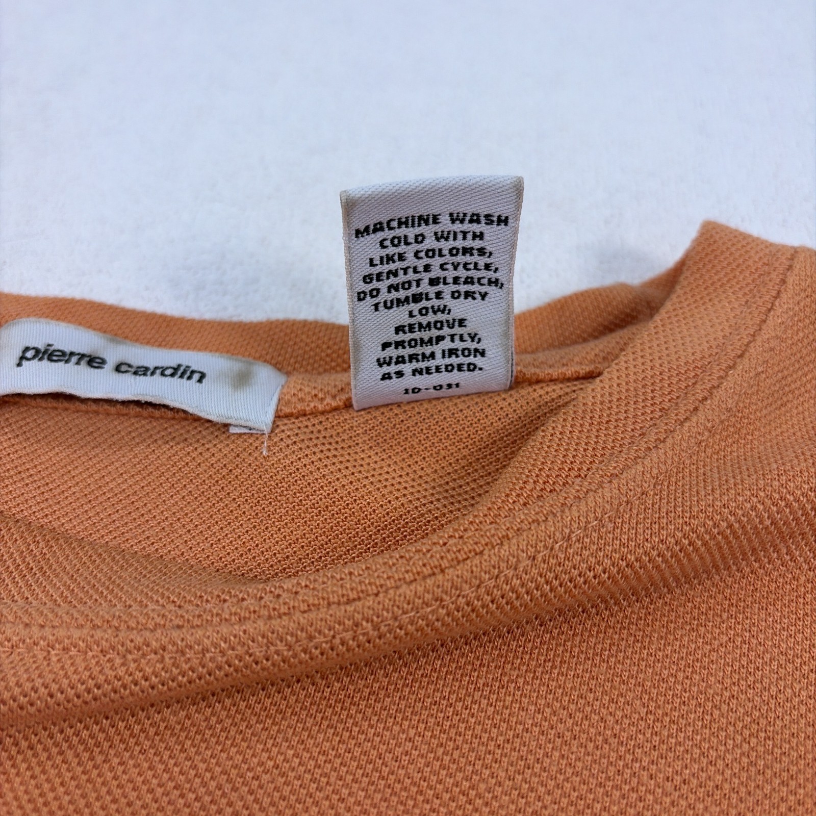 Pierre Cardin Men's Large T-Shirt Orange Rayon Blend Soft Short Sleeve Crew Neck gallery