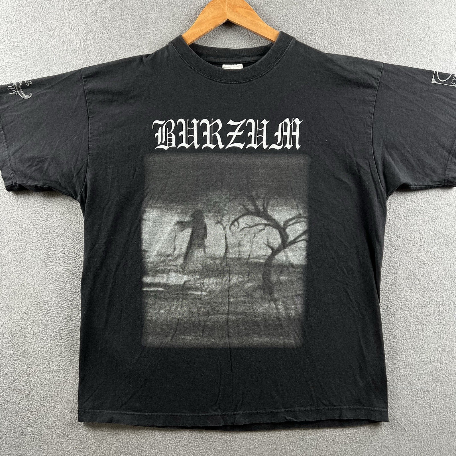 Vintage 1Burzum Shirt Mens XL Black When Night Falls Misanthropy Records RARE OG gallery