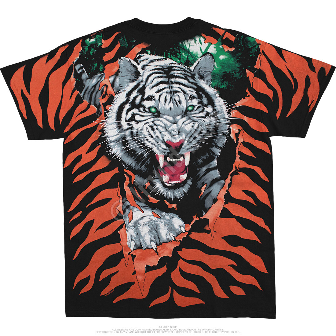 TIGER-All Over Big Print-EXOTIC WILDLIFE-2 SDD T-SHIRT S-M-L-XL-XXL Jungle gallery