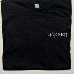 Barber Stitched T-Shirt – Barber Uniform, Cosmetology Barber Shop Gift