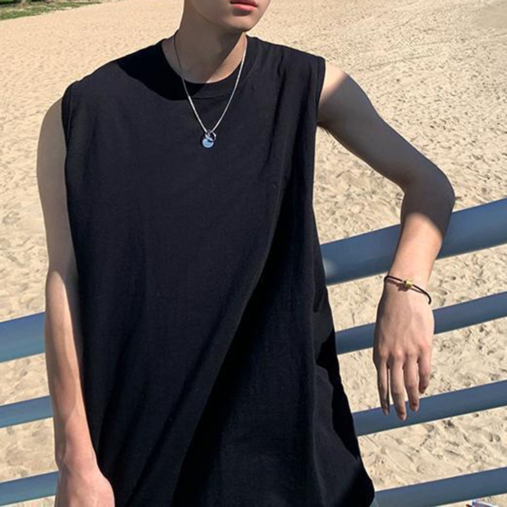 Fashion Vacation Daily Men's Vest Summer Tank Solid Tops Casual Slight Stretch gallery