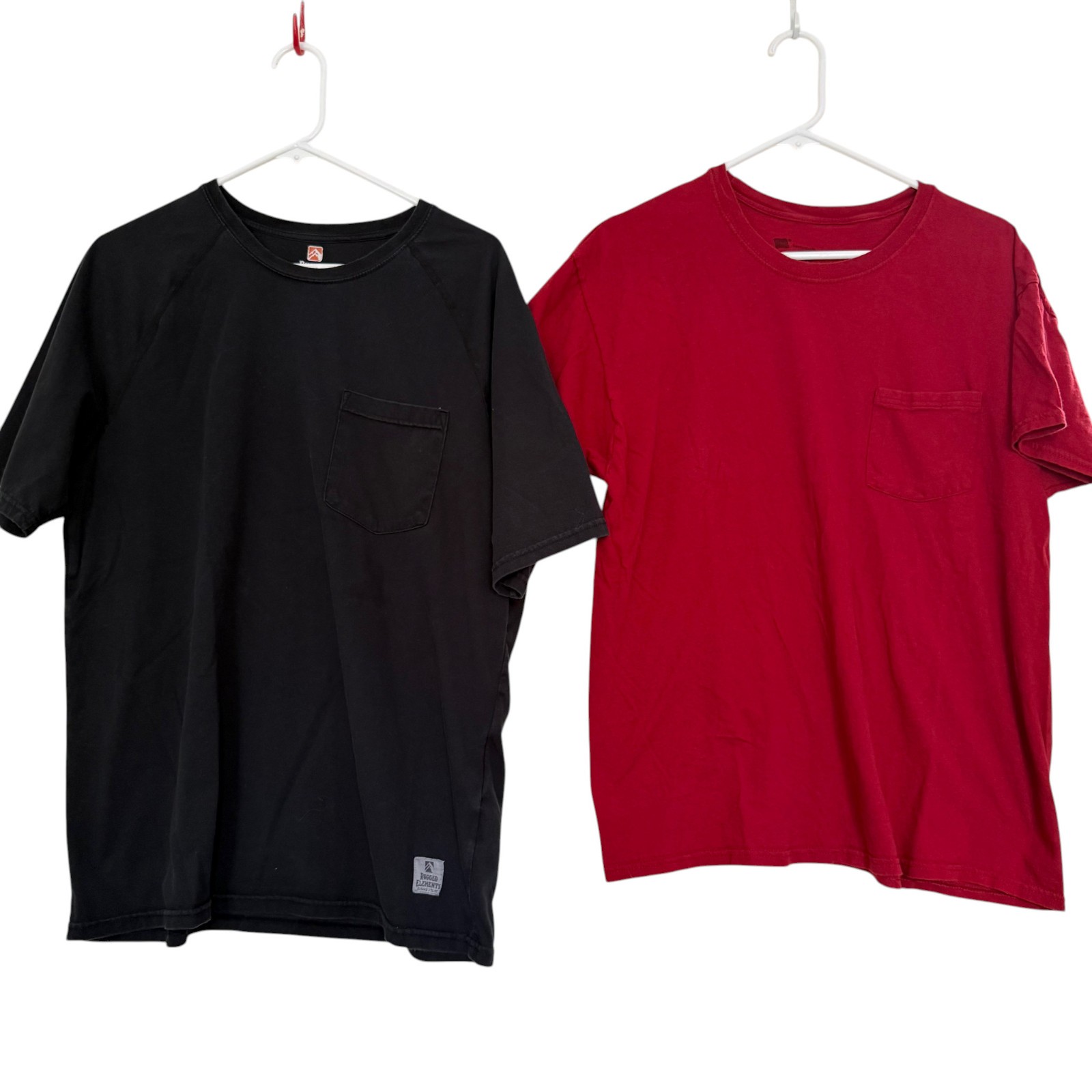 Lot 5 Mens Pocket T Shirts L Short Slv Solid Casual Basics Gym Workout Outdoors gallery