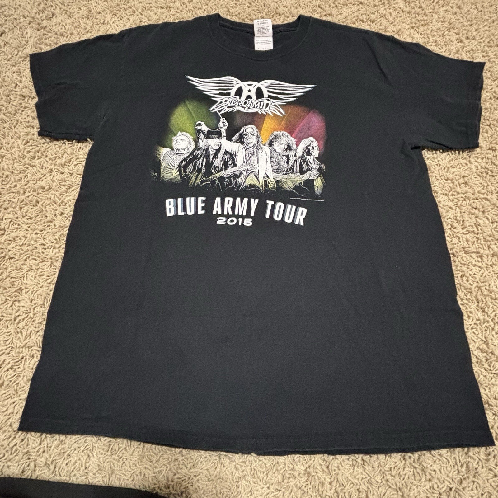 Aerosmith 2015 Blue Army Tour concert tshirt Mens Large Retro Rock Band Tee gallery