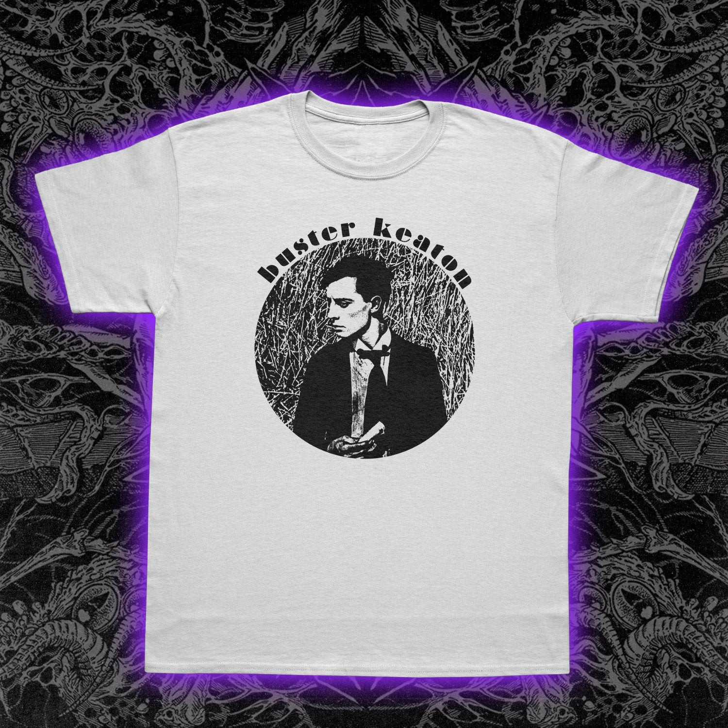 Buster Keaton T-Shirt Silent Film Star Vintage Cinema Graphic Tee Classic Actor gallery