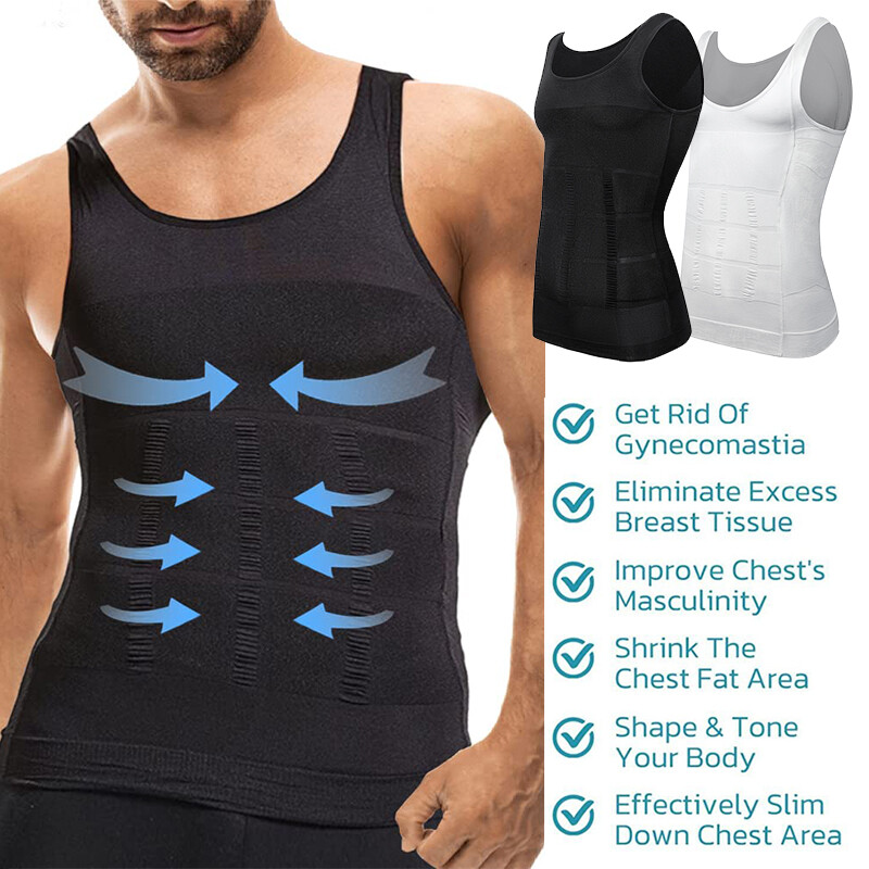 Gynecomastia Compression Vest Fajas para Hombres Back Support Shapewear Tank Top gallery