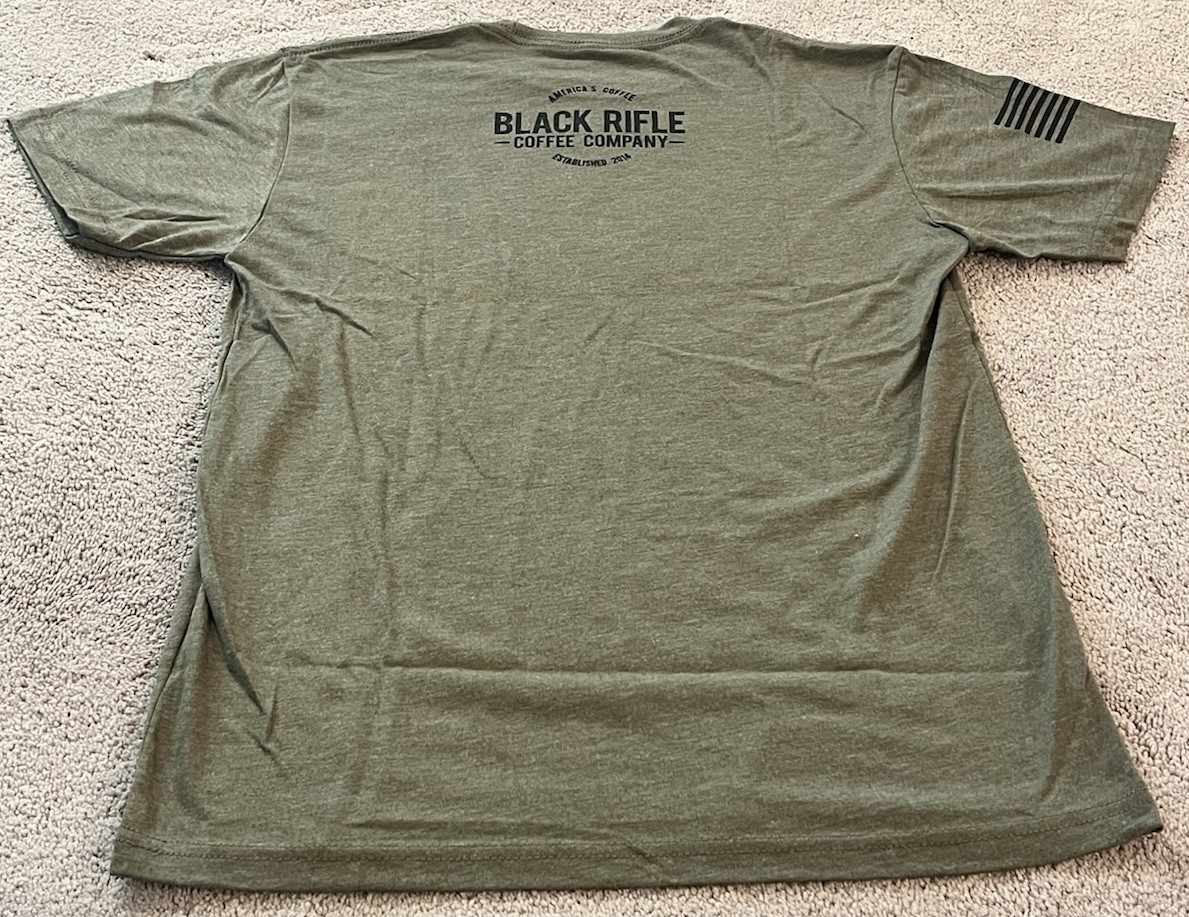 Coffee or Die Snake Black Rifle Coffee Company Olive T Shirt Men's Small gallery