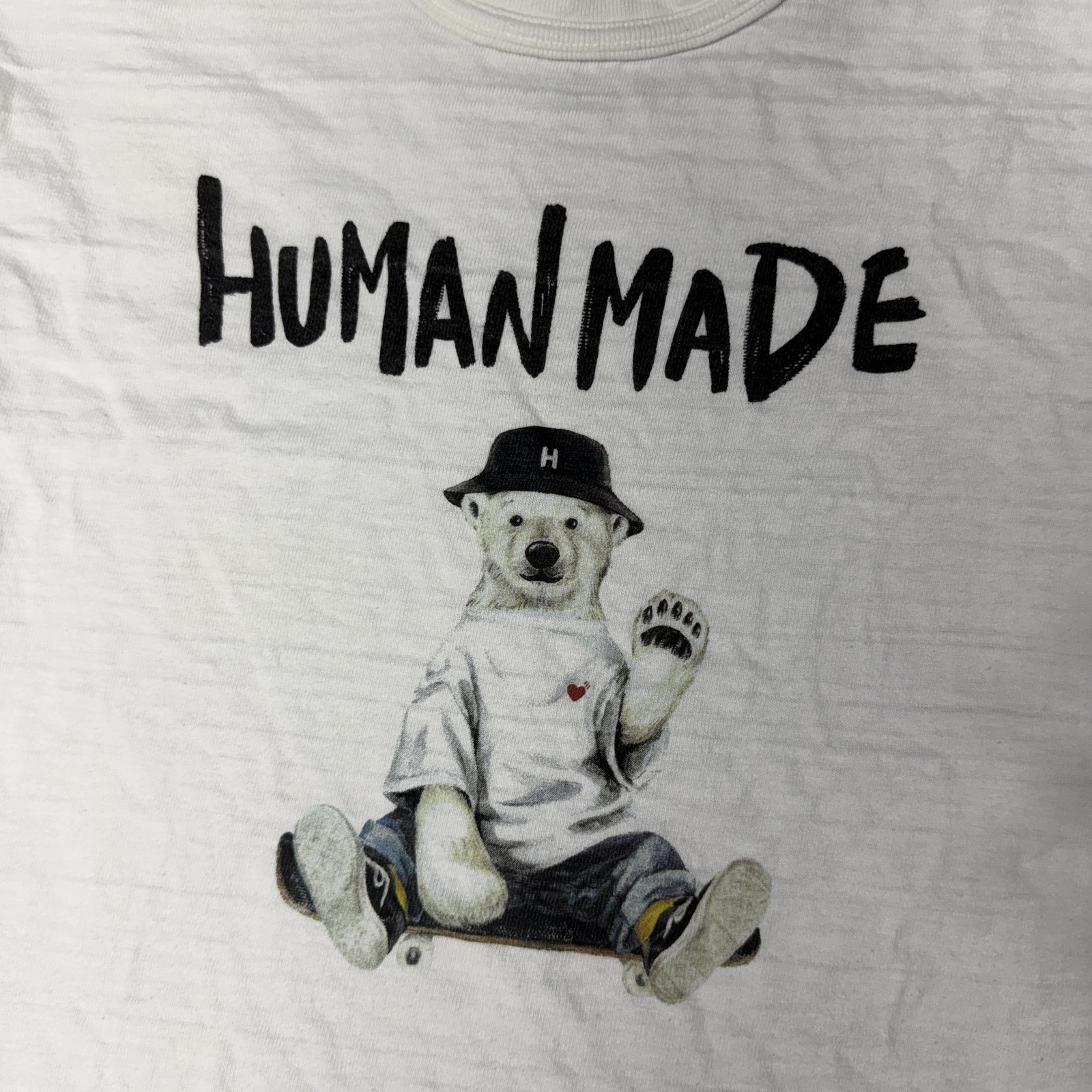 Human Made Shirt Mens Small White Bear Graphic Made In Japan Streetwear Tee gallery