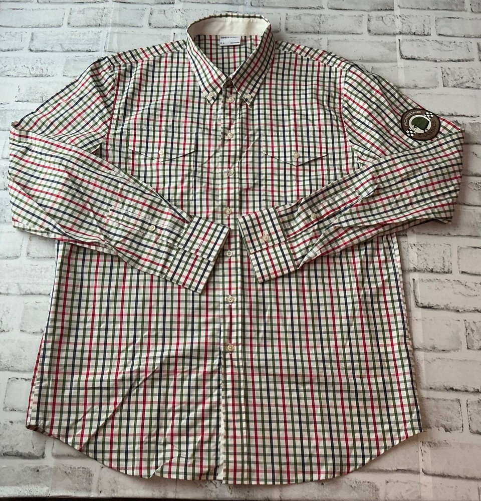 Porsche Design Men’s L Drivers Selection 365 Checkered Long Sleeve Shirt NWOT