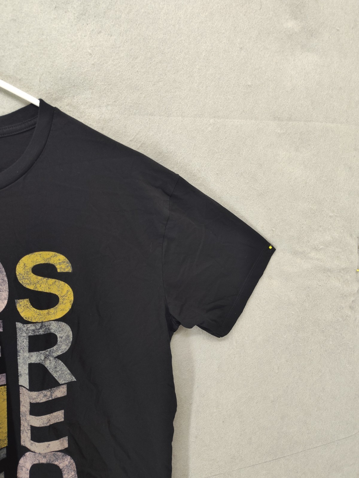 As Colour Men Shirt Large Black Print 100% Cotton Short Sleeve Regular Fit Tee gallery