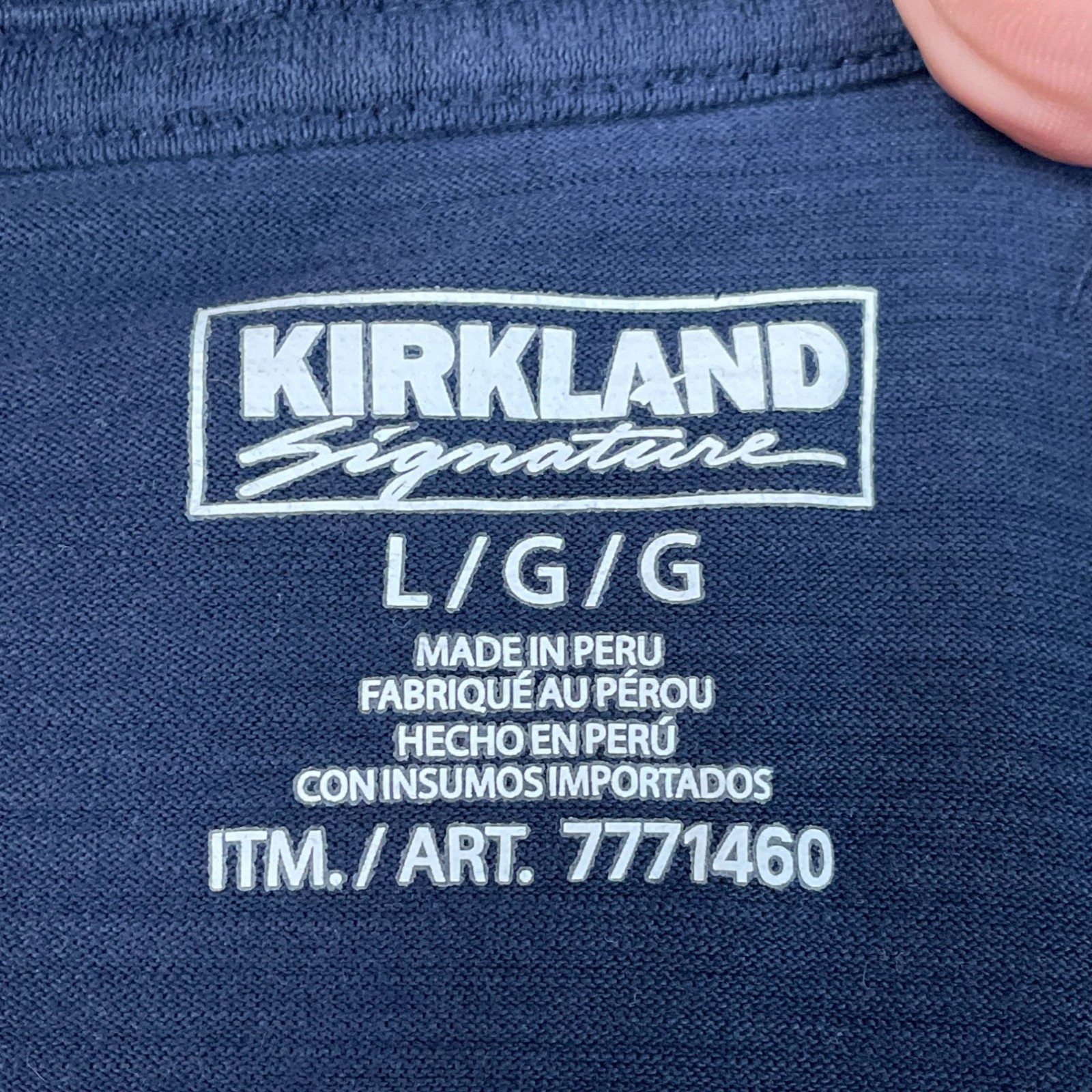 3 Pack Kirkland Signature Men's L Crewneck T-Shirts 100% Cotton e1632 gallery