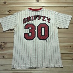Vintage 2000 Ken Griffey Jr. Cincinnati reds Pinstripe Shirt Size Large