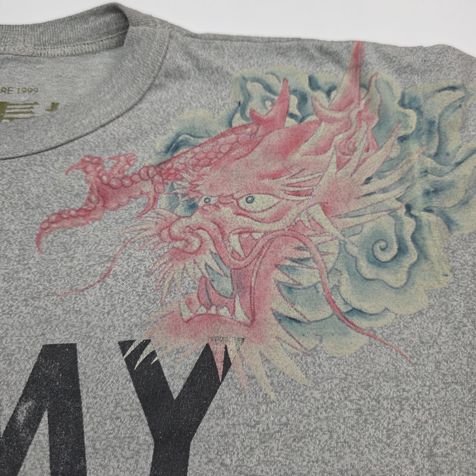The Great China Wall Army T Shirt Men L/XL Boxy Dragon Custom Embroidered READ gallery
