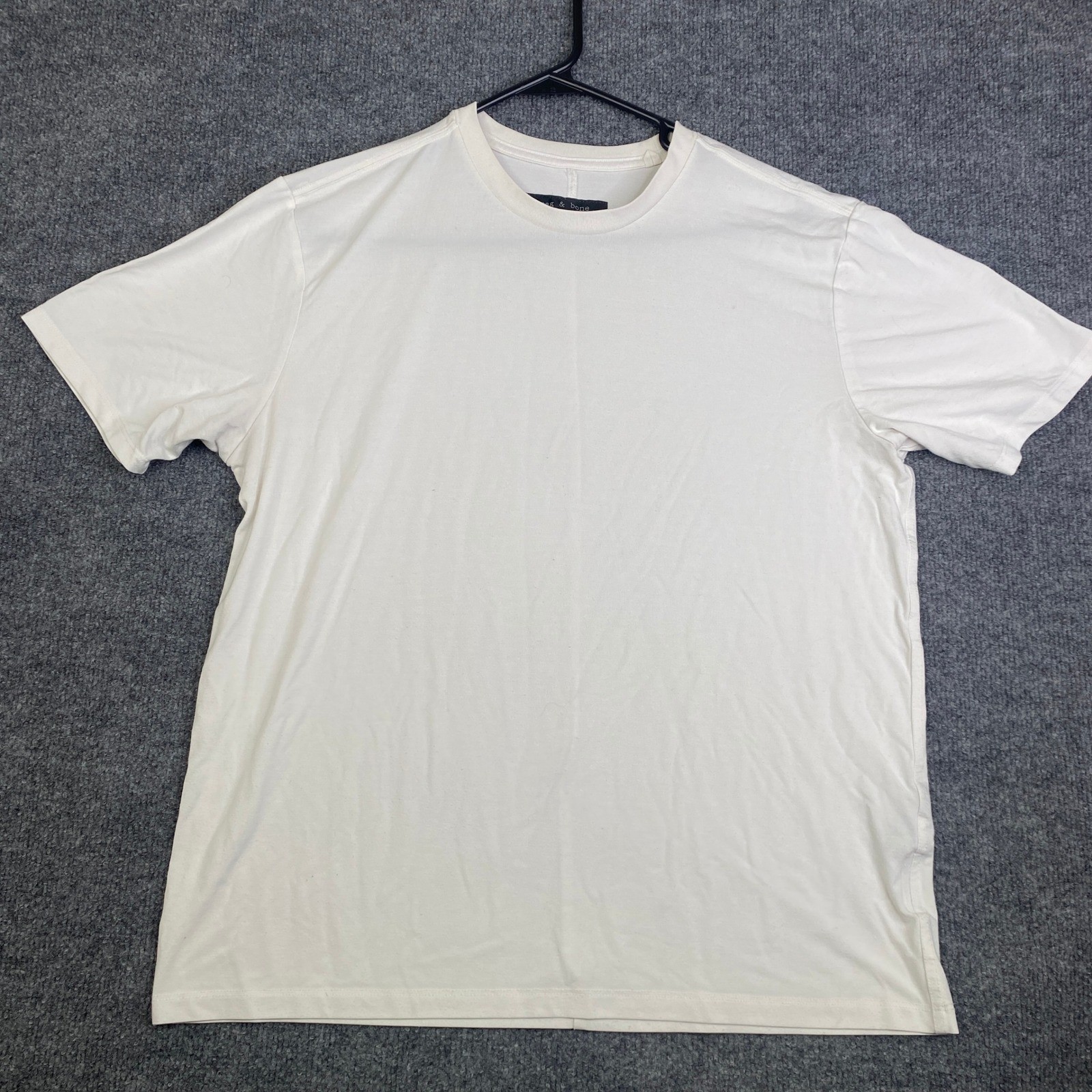 Rag & Bone Mens White Bamboo Blend Short Sleeve Crew Neck T-Shirt Size M