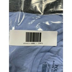 Men’s Sky Blue Crew Neck Ribbed Cuff Full Sleeve Casual Cotton T-Shirt Size M