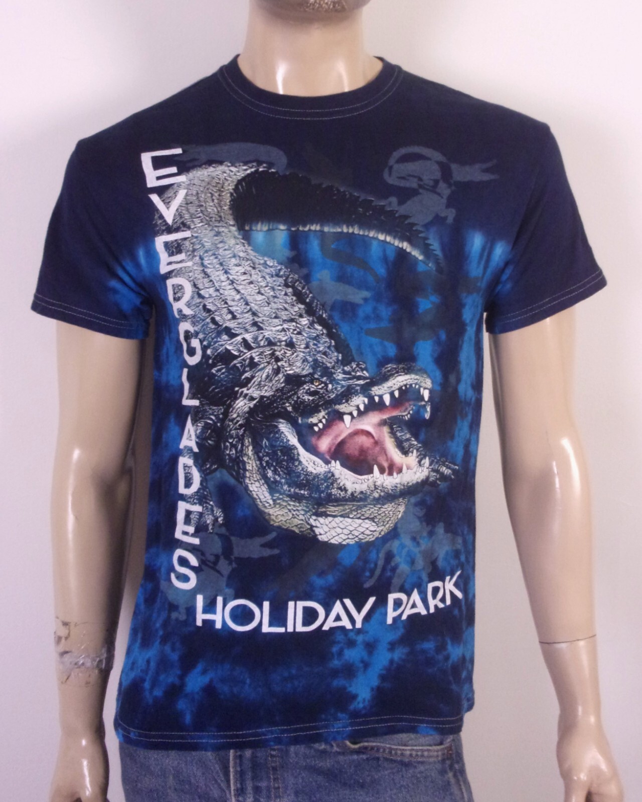 vintage 90s 00s Y2K Everglades Holiday Park T-Shirt Alligator Nature Animal M gallery