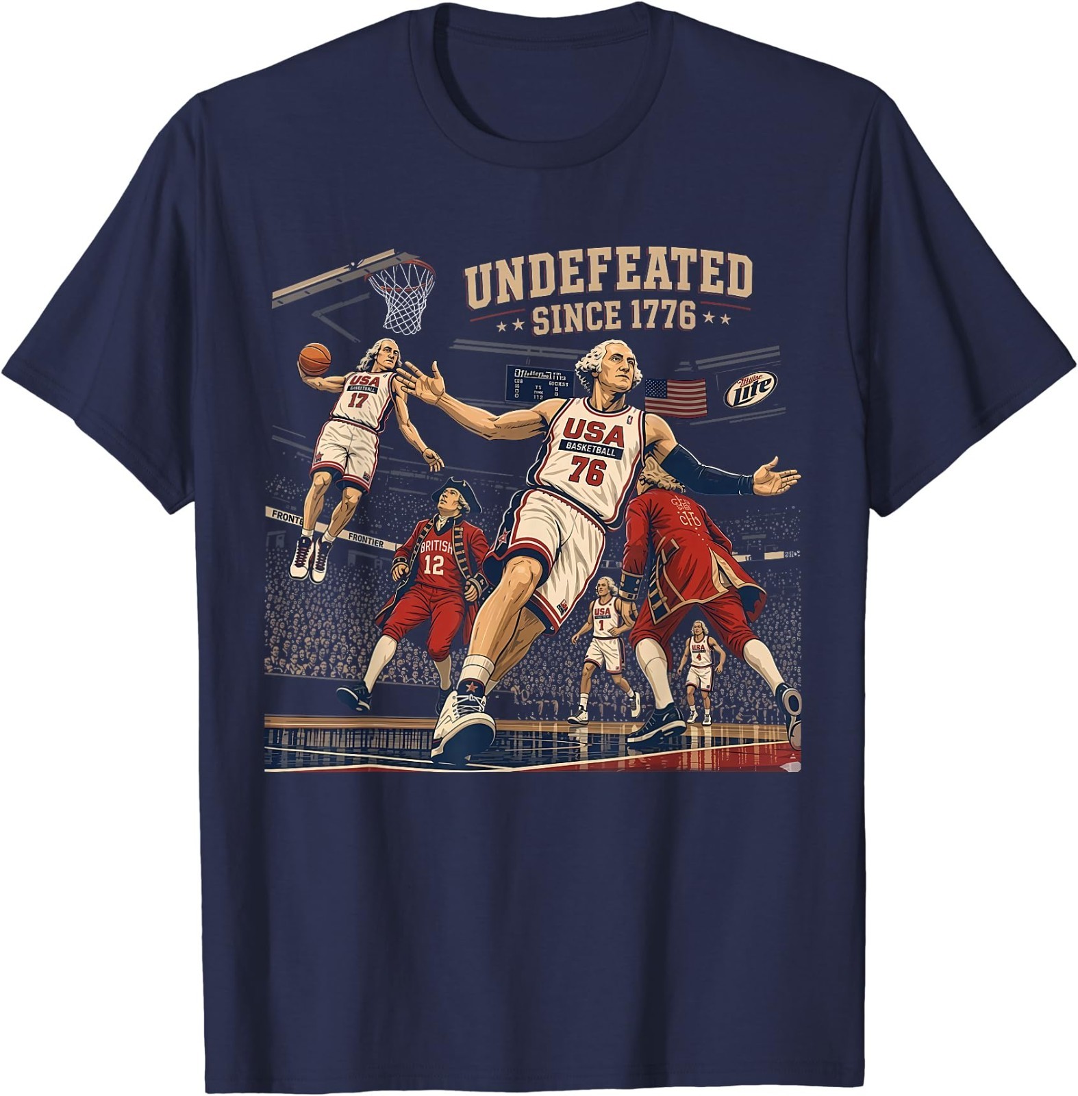 Undefeated Since 1776 America 4th of July Independence Day T-Shirt gallery