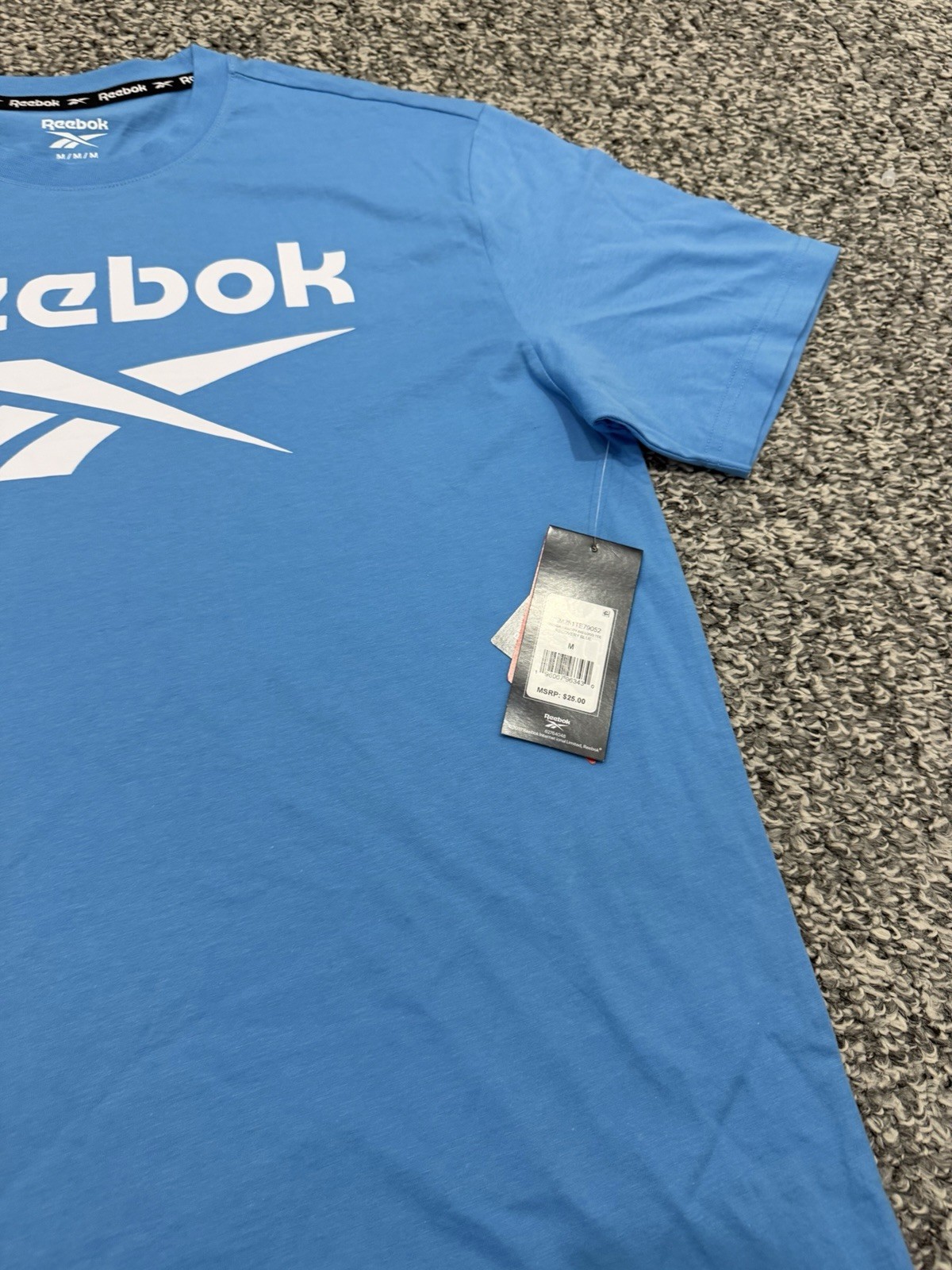Reebok Mens Identity 100% Cotton Tee Shirt - Recovery Blue- Medium -Brand NWT! gallery