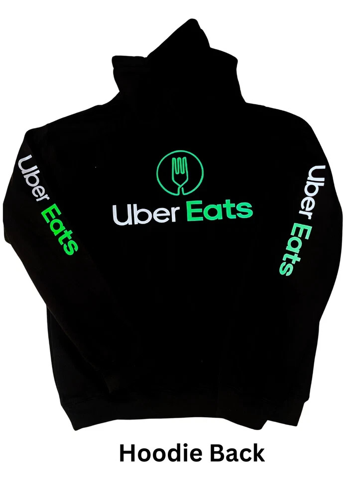 Reflective Tshirt UberEats Delivery Driver Black gallery
