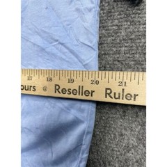 Men’s Sky Blue Crew Neck Ribbed Cuff Full Sleeve Casual Cotton T-Shirt Size M