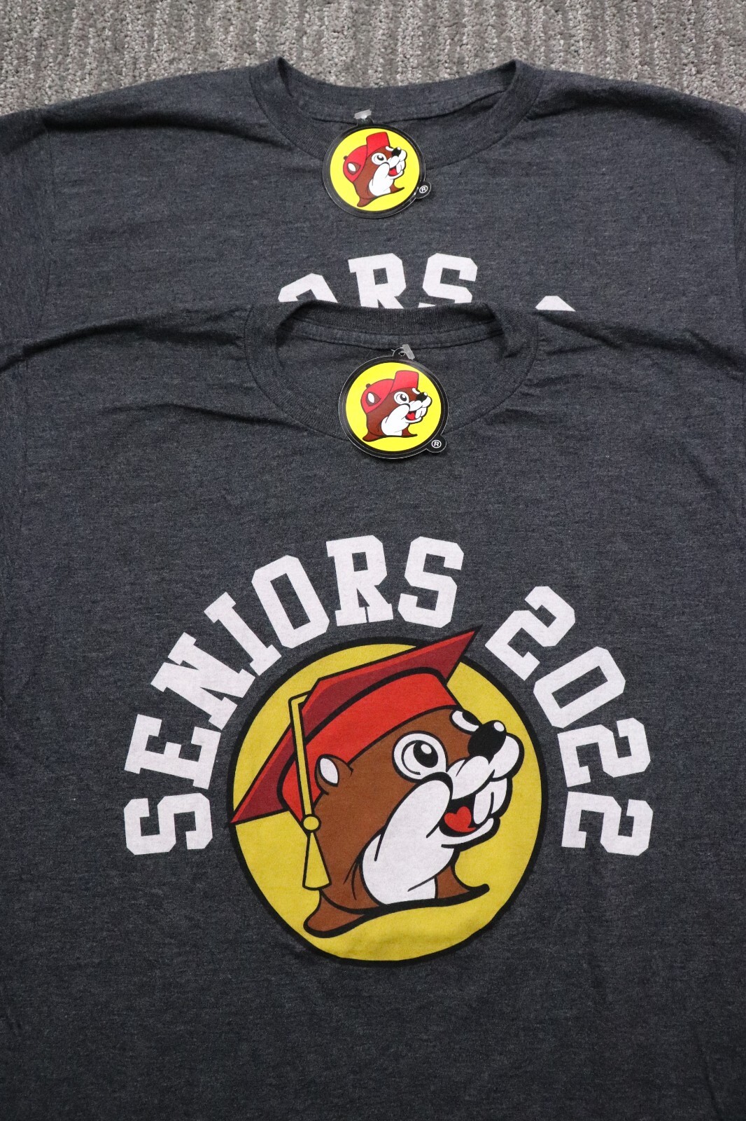 Buc-ee's Lot of 2 Adult medium T-Shirt 2022 Seniors Beaver Nuggets NWT gallery