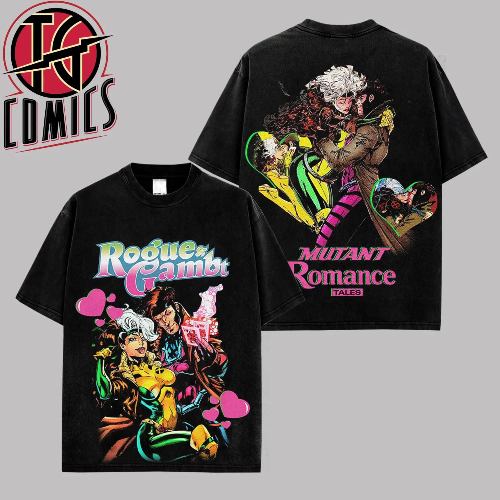 Rogue & Gambit T-Shirt, Character Comics TV Series Graphic Design Unisex gallery